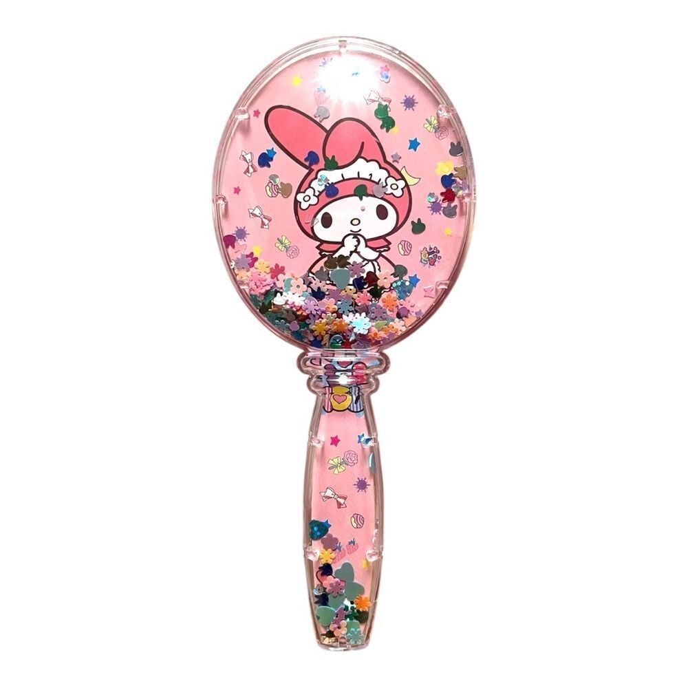 Cute My Melody Pink Brush Comb With Movable Confetti